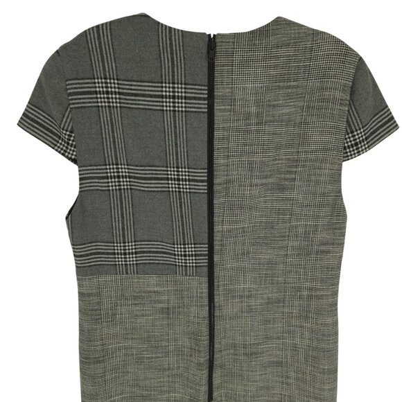 Alice + Olivia Coley Plaid Cap Sleeve Dress Microplaid Houndstooth Sparkle 8 - Picture 5 of 16